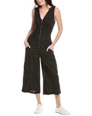 XCVI Norris Linen-Blend Jumpsuit - Black