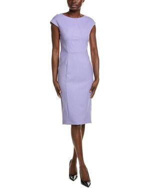 BOSS Dekaliah Wool Sheath Dress - Purple