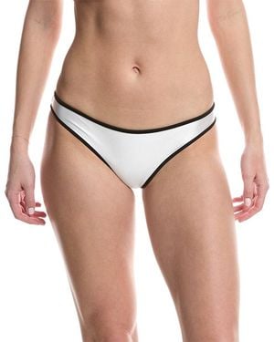 PQ Swim Ruched Piped Full Bottom - White
