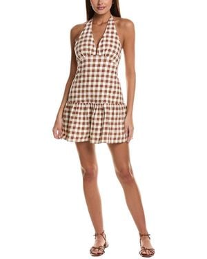 Free People Cecil Linen-Blend Mini Dress - White