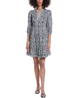 tyler boe Karli Border Animals Mini Dress - Blue