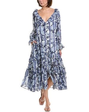 Free People Garden Wonders Maxi Dress - Blue