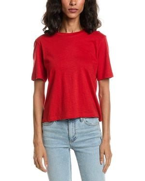 Theory Crop Boyfriend T-Shirt - Red