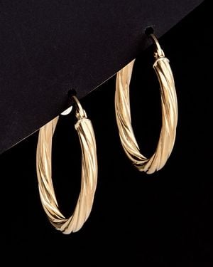 Italian Gold 14K Hoops - Black