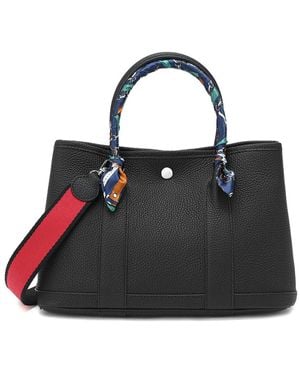 Tiffany & Fred Paris Top-grain Leather Satchel - Black