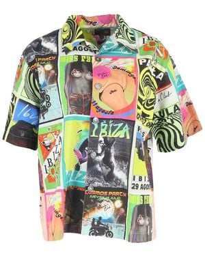 Loewe X Paula's Ibiza Printed Button-Down Shirt, Size Fr (Authentic Pre- Loved) - Multicolor