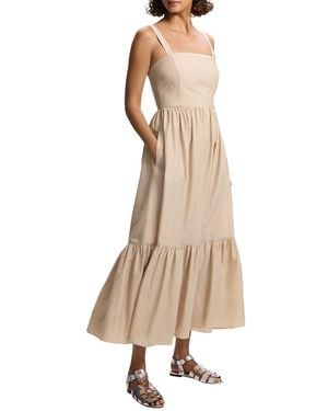 Theory Strap Tiered Dress - Natural