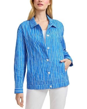 Foxcroft Thelma Crewneck Jacket - Blue