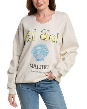 Project Social T El Sol Cut Crew Sweatshirt - Natural