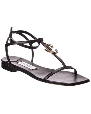 Jimmy Choo Jc Leather Sandal - Metallic