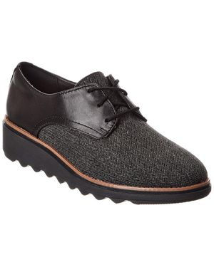 Clarks Sharon Rae Leather Oxford - Black