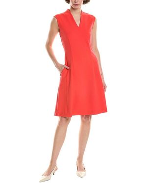 Natori Solid Knit Crepe Mini Dress - Red