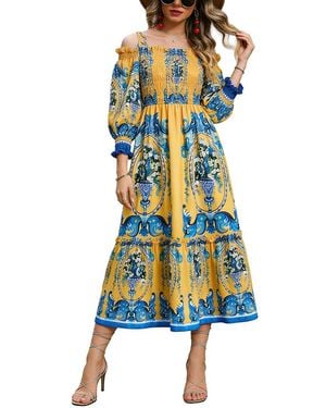 Kayla Paris Midi Dress - Yellow
