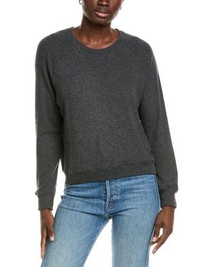PERFECTWHITETEE Brushed Thermal Raglan Sweatshirt - Black