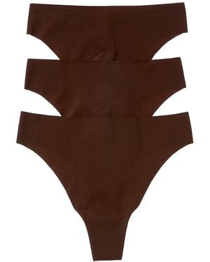 Cosabella 3Pk Free Cut Micro High-Waist Thong - Brown