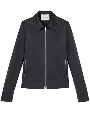 Lafayette 148 New York Plus Collared Zip Pocket Jacket - Blue