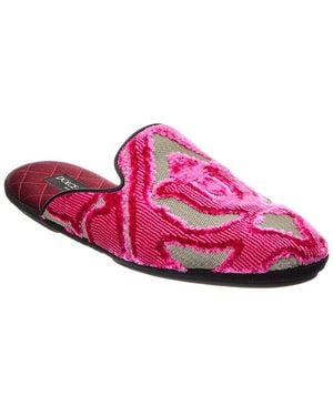Dolce & Gabbana Velvet & Canvas Mules - Pink