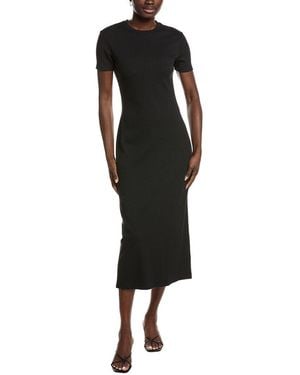 Theory Effortless Midi Dress - Black