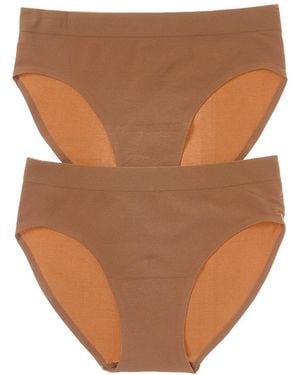 Commando Commando Set Of 2 Ballet Body Bikini Bottom Panty - Brown