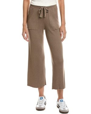 Splendid Georgie Rib Cashmere-Blend Pant - Natural