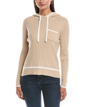 Minnie Rose Tipped Cashmere-Blend Hoodie - Blue