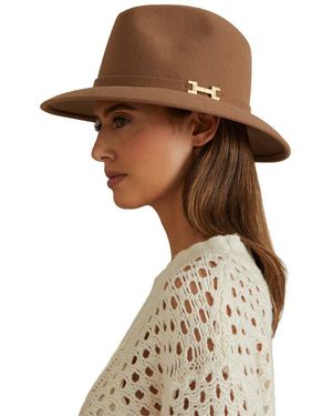 Reiss Holly Wool Fedora - Brown