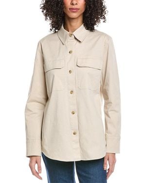 Vince Washed Shirt Jacket - Natural