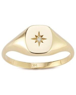 Ember Fine Jewelry 14K 0.01 Ct. Tw. Diamond Ring - Metallic