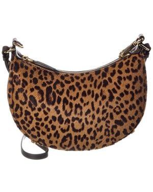 Fendi Graphy Mini Ff Haircalf Hobo Bag - Brown