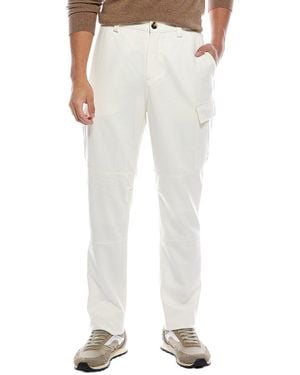 Brunello Cucinelli Easy Fit Wool & Cashmere-Blend Pant - White