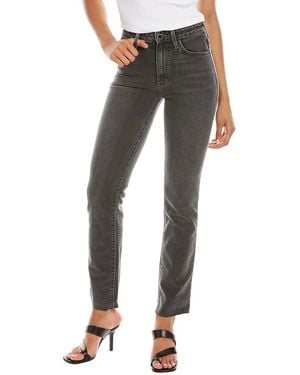 Le Jean Lara Moonlight Wash High-Rise Slim Jean - Gray