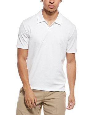Vince Mesh Rib Johnny Collar Shirt - White