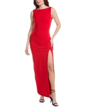 Susana Monaco Low-Back Tank Slit Maxi Dress - Red