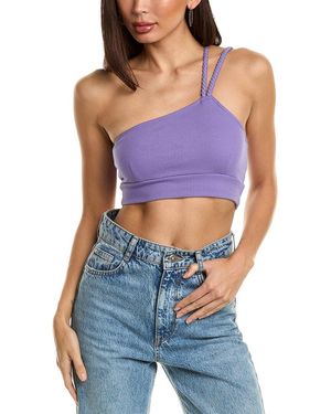 The Range Braided Strap One-shoulder Bralette - Blue