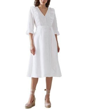 LK Bennett Anya Linen Dress - Grey