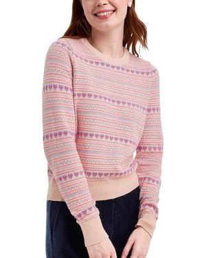 Draper James Fairisle Crewneck Sweater - Pink