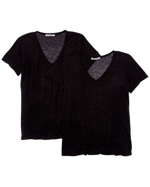 Michael Stars 2Pk Fiona T-Shirt - Black