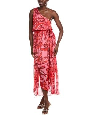 Ramy Brook Nicola Silk-Blend Dress - Red