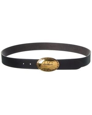 Ferragamo Leather Belt - Black