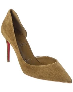 Christian Louboutin Iriza 85 Suede Pump - Metallic