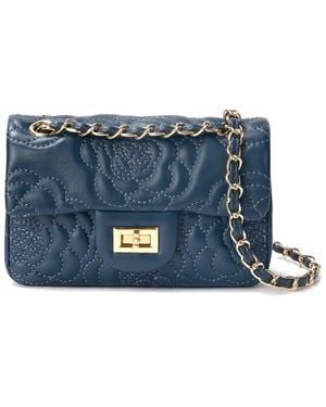 Tiffany & Fred Paris Quilted Leather Crossbody - Blue