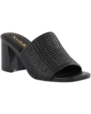 Seychelles Adapt 3 Woven Heeled Sandal - Black