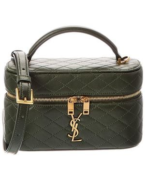 Saint Laurent Gaby Quilted Leather Vanity Bag - Black