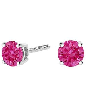 Haus of Brilliance 14K 1.00 Ct. Tw. Lab-Grown Diamond Stud Earrings - Pink