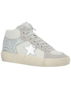 Vintage Havana Reflex High Leather & Suede Trainer - White