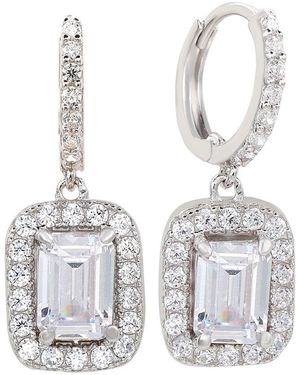 Suzy Levian CZ Jewelry Suzy Levian Silver Cz Dangle Earring - White