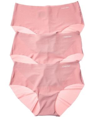 Calvin Klein 3Pk Invisibles Microfiber Stretch Hipster - Pink