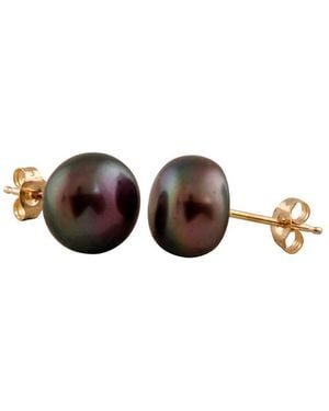 Splendid 14k 8-9mm Pearl Earrings - Brown