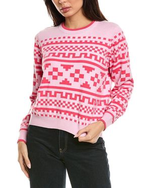 Brodie Cashmere Fairisle Cashmere-Blend Jumper - Red