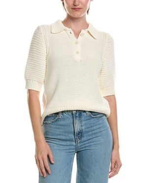 Michael Stars Marley Collared Popover - White